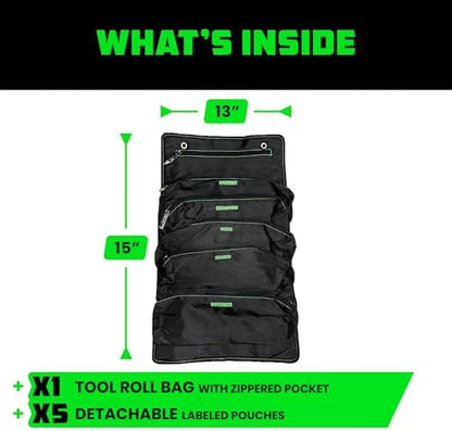 Rhino USA Tool Bag Roll - Heavy Duty Canvas Organizer for Tools - Image 5