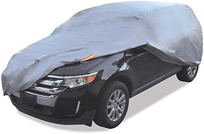 Motor Trend Safeguard Heavy Duty Car Cover for Vans & SUVs - Car Tarp Waterproof All Weather SUV, Sun Protection, UV Rain Snow Winter, Outdoor Reflective - Up to 185" Length by MotorTrend