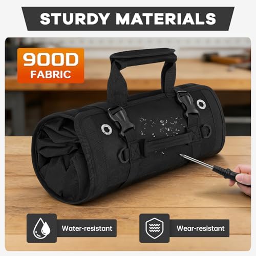 ANILD 13 Inch Regular Long Tool Bag Roll Up, Roll Up Tool Bag Organizer - Image 5