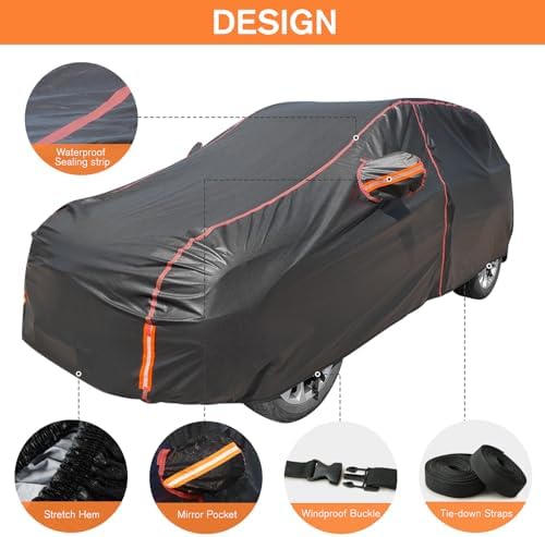 Car Cover Waterproof All Weather for SUV (185-190 inch) - Image 2