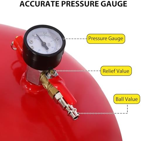 Garvee 20 Gallon Waste Oil Drain Tank, Portable Oil Drain Container, Air Operated Drainer, Fluid Fuel Transfer Drainage, Adjustable Funnel Height with Wheel &15'' Premium Bowl and a Toolbox - Image 4