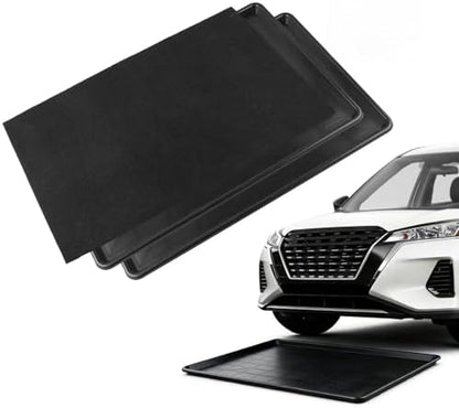 Oil Drain Pan,35" x 24" Large Oil Drip Tray for Under Car with No Splatter Pad, Leak-Proof Garage to Keep Floor Clean, Reusable Automotive Fluid Change Tray (2 PCS) by Luosu