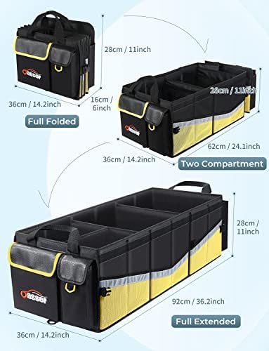 Oasser Trunk Organizer 95L with 20L Removable Cooler Bag for SUV - Image 2