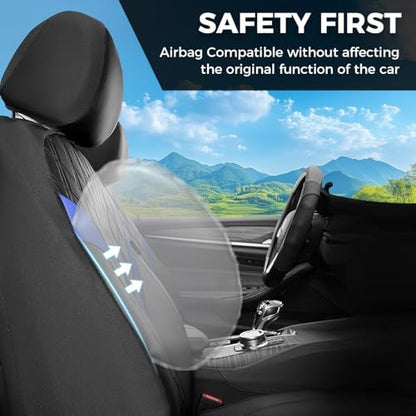FLORICH Car Seat Covers Full Set, Leather Seat Covers for Cars, Car Seat Protector Waterproof, Universal Automotive Seat Covers Breathable, Front and Rear Car Seat Cover Fit for Most Sedans SUV Truck - Image 6