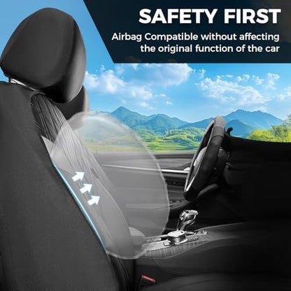 FLORICH Car Seat Covers Front Seat, Leather Seat Covers for Cars, Car Seat Protector Waterproof, Universal Automotive Seat Covers, Front Car Seat Cover Fit for Most Sedans SUV Pick-up Truck - Image 5