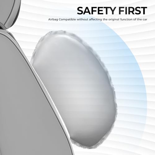 FLORICH Front Car Seat Covers, Leather Seat Covers for Cars, Waterproof Car Seat Protectors 2 Pack, Front Seat Covers for Cars, Automotive Seat Covers Protector Fit for Most Sedans SUV Pick-up Truck - Image 5