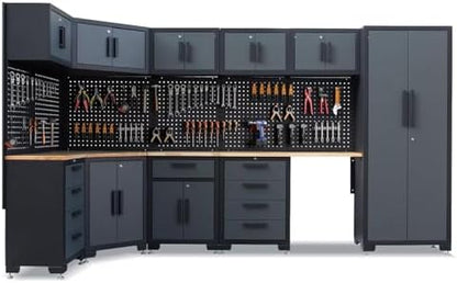 15PCS Corner Garage Storage Cabinet System by Tsnritor