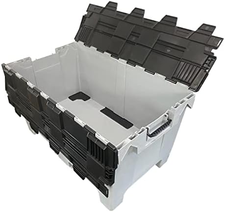 Storage and Packing Tote Crate, Half Pallet, Grey, Plastic - Image 2