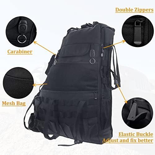 Roll Bar Storage Bag Cargo Cage with Multi-Pockets for 2007~2022 Jeep Wrangler JK TJ JL & Unlimited 4 Doors Organizers Saddlebag Holder Bags Tool Kits (Pack of 2) - Image 3