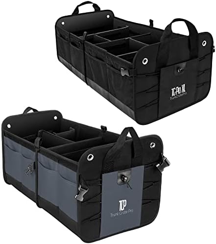 TRUNKCRATEPRO Save 15 per cent off bundle one regular grey organizer and one Extra Large Black trunk organizer by TRUNKCRATEPRO