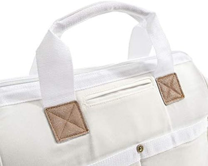 Dickies 16-Inch Durable Canvas Work Bag for Painters, Carpenters, and Builders, Heavy-Duty Zipper, Reinforced Handles, Exterior Pockets, White - Image 4
