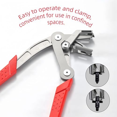 Car Clip Pliers & Trim Removal Tool, Spring-Loaded Fastener Rivet Remover for Auto Door Panels, Interior & Exterior Trim, Mechanic, Damage-Free Disassembly (Car Clip Pliers +20 PCS 8mm Rivets) - Image 3