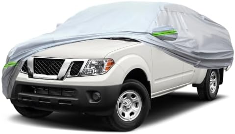 AUQDD 6-Layers Premium Truck Car Cover Waterproof All Weather Weatherproof UV Sun Protection Snow Dust Storm Resistant Outdoor Exterior Custom Form-Fit Full Padded Car Cover with Straps 180"-206" K12 by AUQDDAutoPartsWholesale