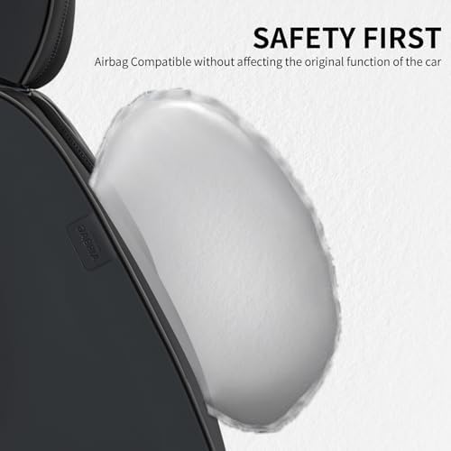 FLORICH Front Car Seat Covers, Leather Seat Covers for Cars, Waterproof Car Seat Protectors 2 Pack, Front Seat Covers for Cars, Automotive Seat Covers Protector Fit for Most Cars SUV Truck - Black - Image 5