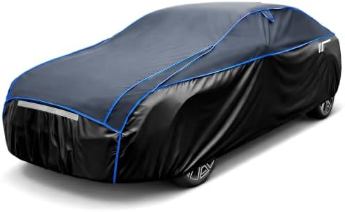 JOYTUTUS Hail Protector Car Cover for Sedan (186-193 in), Thick EVA Padded Anti-Hail Cover, Waterproof All Weather Hail Protection Car Cover by JoyTutus