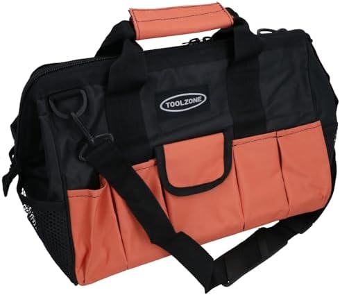 Canvas Tool Bag Box 28 Storage Pocket Nylon Tool Roll Pouch Holder TE190 by AB+Tools