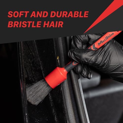 Maxshine Large #14 Universal Detailing Brush – Black Classic with Soft Synthetic Bristles – Durable, High-Density Brush for Interior, Exterior, Leather Seats, Engine Bay & Wheels - Image 6