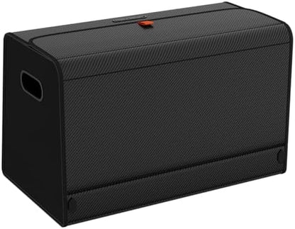 GMQ Car Trunk Organizer for SUV,Car Organizers and Storage with Collapsible Storage, Magnetic Lid Large Capacity for SUV, Truck, MPV (Carbon Black, L-21.5×13×12.5 IN) by GMQ