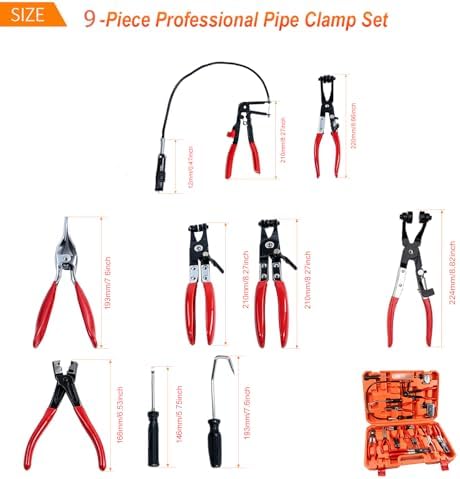 9PCS Hose Clamp Pliers Set,Hose Clamp tool kit - Image 7