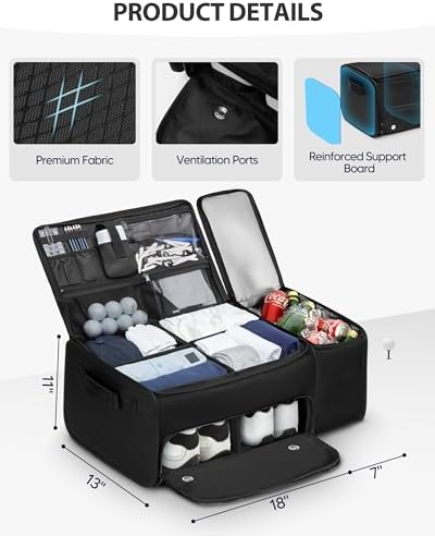 Marscamd Golf Organizer for Car Trunk with Cooler, Anti-Sag 2-Layer Design - Image 5
