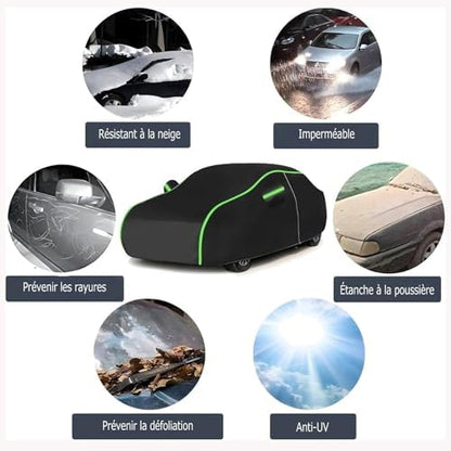 Full Exterior Covers for MG ZT(2001-2005) car Covers for Outside Storage,with Zipper Door,Windproof Straps & Reflective Strips - Image 2