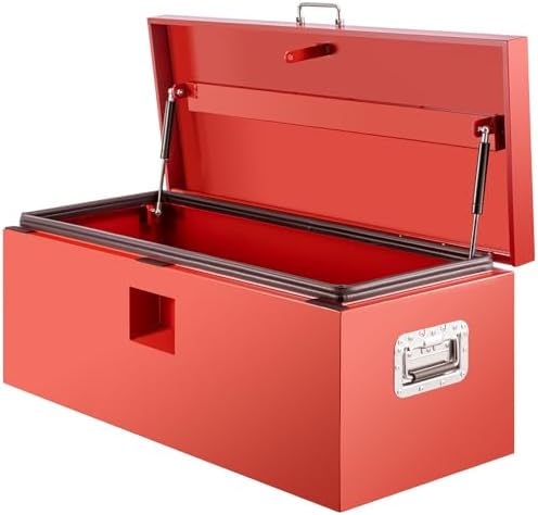 39" Truck Tool Box,Heacy Duty Metal Storage Organizer with Strong locking tongue,Trailer Tongue Box with Safe Hinge, for Truck,Pickup,RV,Garage,Best gift for family and friend,Red Power Coating by KING+CHAO+FOO