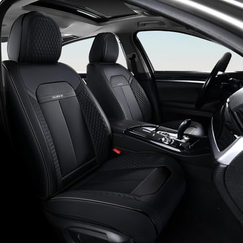 FLORICH Car Seat Covers Full Set, Automotive Seat Covers, Black Car Seat Cover, Waterproof Seat Protectors Universal fit for Car Truck Van SUV - Black - Image 2