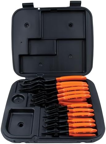 Lang Tools (3495) 12-Piece Fixed Tip Combination Internal/External Snap Ring Pliers Set by Kastar