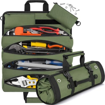 ANILD 18.5 Inch Extra Long Tool Bag Roll Up, Roll Up Tool Bag Organizer by ANILD