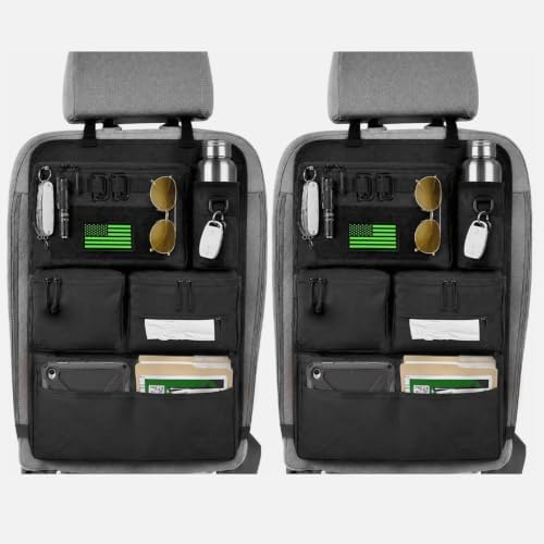 2 Set All in One Car Seat Back Organizer Fit Most Cars SUV Trucks Jeeps by AIAUTOAIEVAutoPart