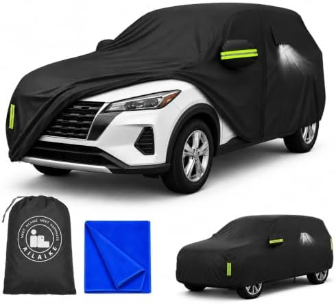 10-Layer Car Cover Waterproof All Weather Custom Fit for Kicks by AILAIKE