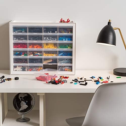 IRIS USA 24-Drawer Plastic Storage Cabinet, Teacher Toolbox, White - Image 2