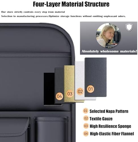 2 Pack - Back Seat Car Organizer, Car Organizerr, Back Seat Organizer, Seat Organizer, Car Organizer and Storage Box, Back of Seat Car Organizer, Seat Back Organizer. - Image 6