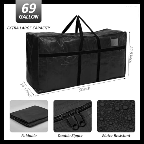Windyun 6 Pack 69 Gallon Extra Large Moving Bags XXL Heavy Duty Storage Bag - Image 2