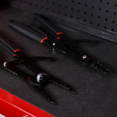 ABN Snap Ring Pliers Set – 16 Inch Internal External Snap Ring Pliers Circlip Pliers with Straight and Angled Jaws - Image 6