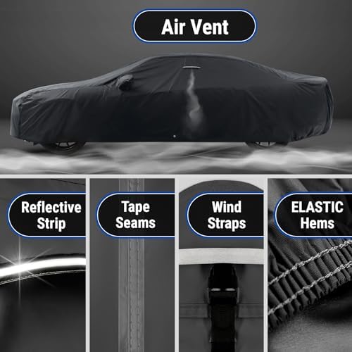 iCarCover Car Cover Waterproof All Weather for 1988-1993 Lemans Sedan - Image 5