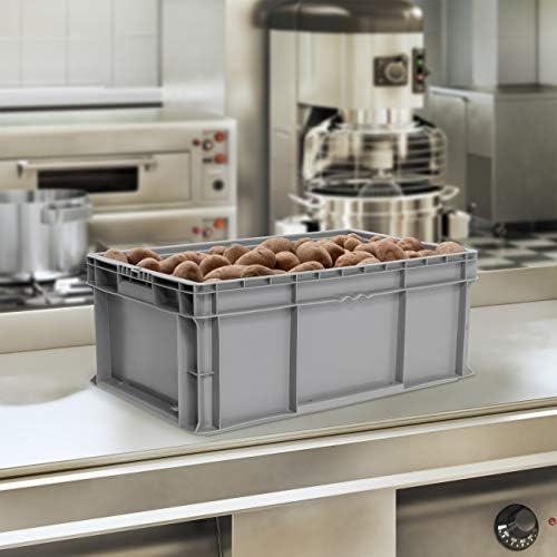 Buckhorn SW241507F101000 Plastic Straight Wall Storage Container Tote, (24-Inch x 15-Inch x 7-1/2-Inch), light grey - Image 6