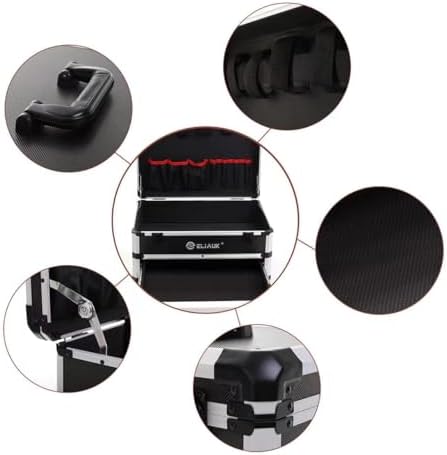 E ELIAUK Tool Box Tool Organizer Storage Cabinet Carry Case Tool box with DrawersSilver - Image 6
