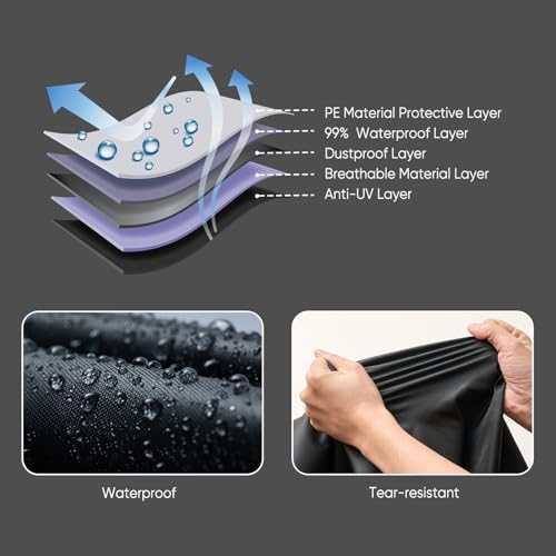 Sedan Car Cover Waterproof All Weather Full Car Covers 183''Lx70''Wx59''H - Image 5