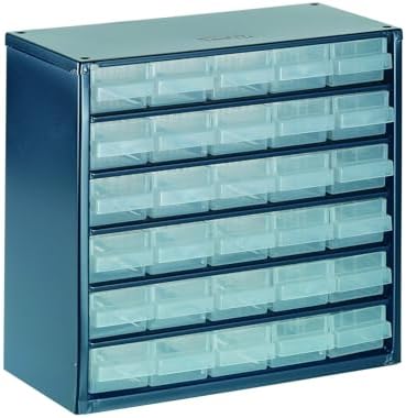 Raaco Steel Storage Cabinet, Compact 30-Drawer (C6-30), Tool Organizer by Raaco