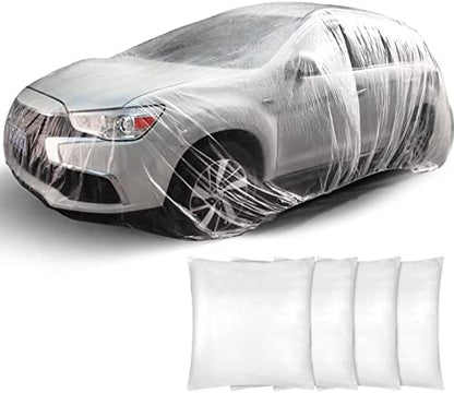 Tallew 4 Pcs Universal Plastic Car Cover Bulk, 12. 5 x 21. 7ft by Tallew