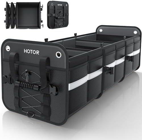 HOTOR Trunk Organizer for SUV – Car Storage Box Collapsible Car Organizer by HOTOR
