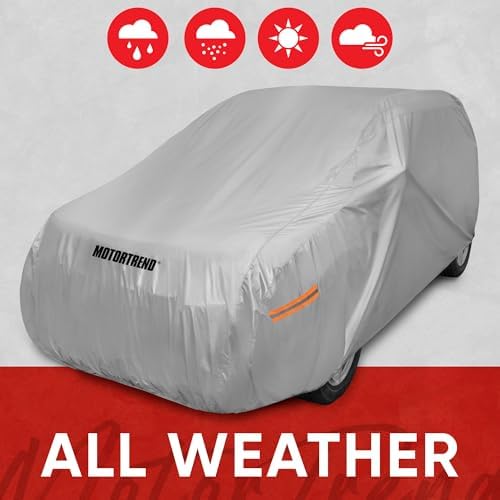 Motor Trend Safeguard Heavy Duty Car Cover for Vans & SUVs - Car Tarp Waterproof All Weather SUV, Sun Protection, UV Rain Snow Winter, Outdoor Reflective - Up to 200" Length - Image 2