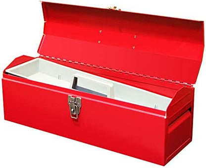 BIG RED TB101 Torin 19" Hip Roof Style Portable Steel Tool Box with Metal Latch Closure and Removable Storage Tray, Red, 19.1" x 6.1" x 6.5" - Image 3