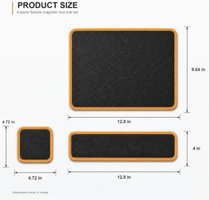 Magnetic Tool Mat Set, Magnetic Pads for Tools - Heavy Duty Magnetic Tool Holder, Flexible Magnet Mat Tray Organizer, for Auto Repair & Workshop, Practical Gifts for Men Dad Mechanics - Image 2