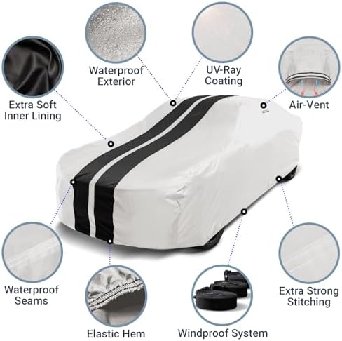 iCarCover Car Cover Waterproof All Weather for 1965-1970 Parisienne 4-Door - Image 4