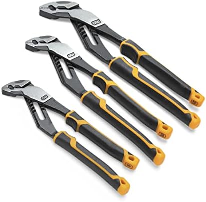 GEARWRENCH 8", 10”, & 12” PITBULL K9 Straight Jaw Dual Material Tongue and Groove Pliers Set - 82205CAZ by Unknown
