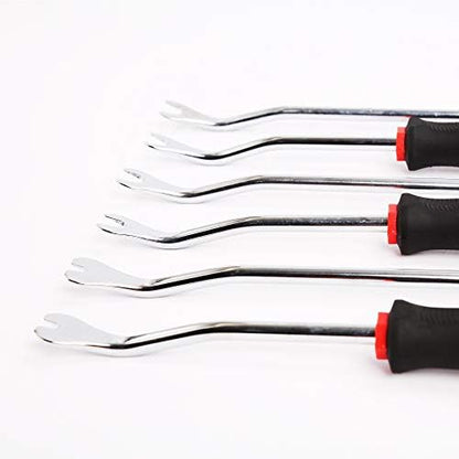 WINTOOLS 6PCS Heavy Duty Car Vehicle Trim Clip Removal Set Upholstery Chrome Car Door Panel - Image 3