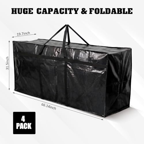 4 Pcs 169 Gallon Extra Large Moving Bags Heavy Duty Storage Bag - Image 2