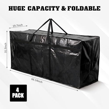 4 Pcs 169 Gallon Extra Large Moving Bags Heavy Duty Storage Bag - Image 2